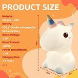 Brillar Unicorn Kids Night Light (Cute Squishy Colour Changing)