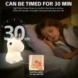 Brillar Unicorn Kids Night Light (Cute Squishy Colour Changing)