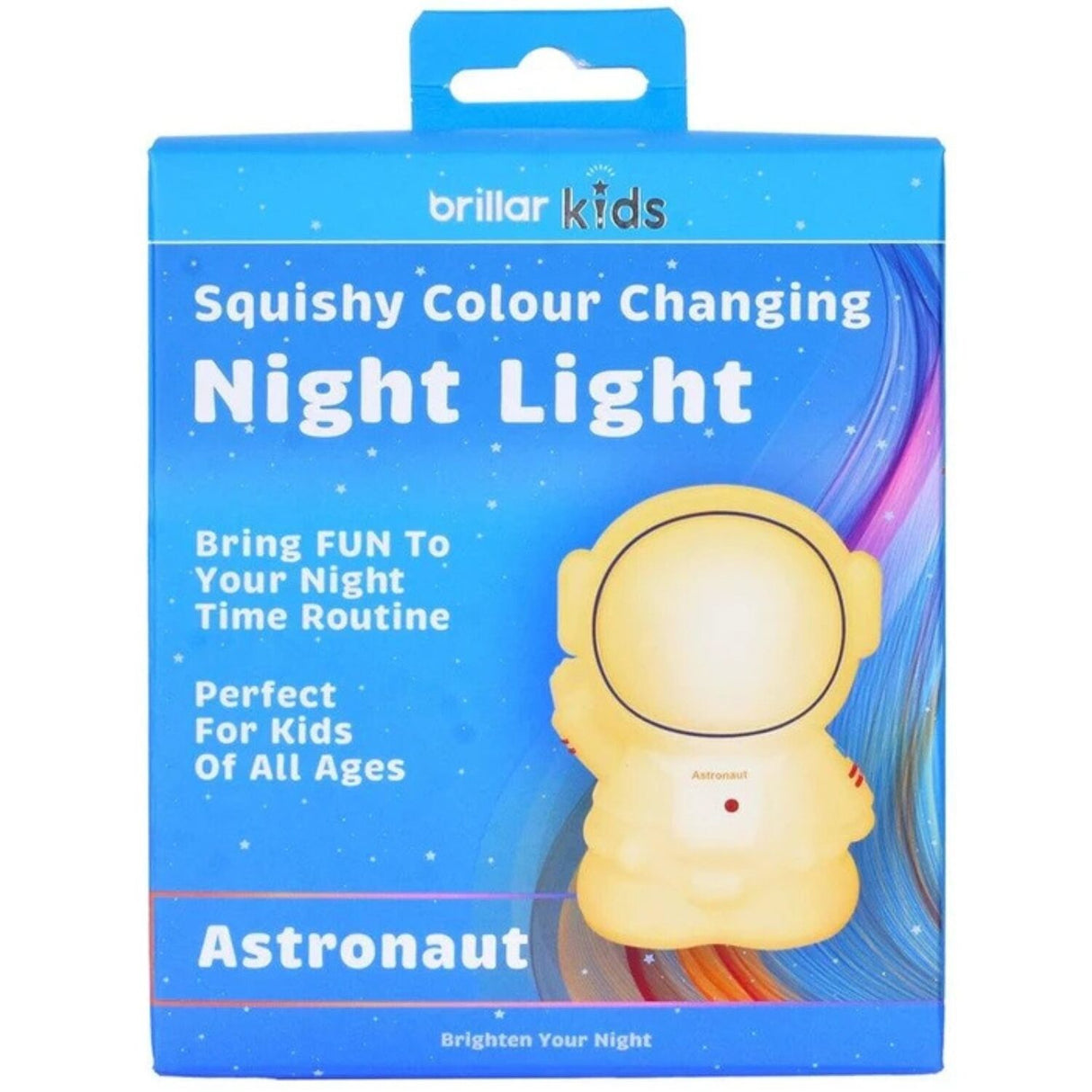 Brillar Astronaut Kids Night Light (Cute Squishy Colour Changing)