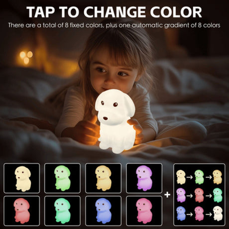 Brillar Squishy Dog Kids Night Light (Cute Squishy Colour Changing)