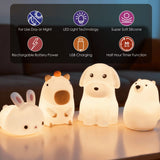 Brillar Polar Bear Kids Night Light (Cute Squishy Colour Changing)