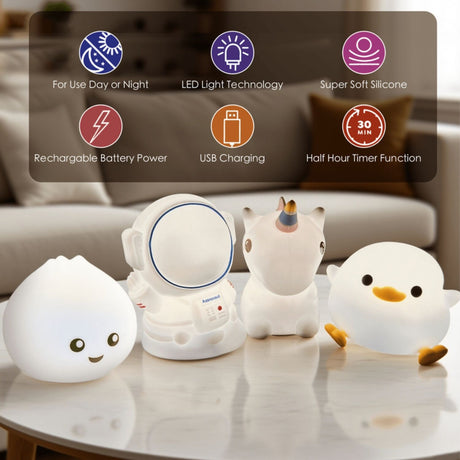 Cute Squishy Colour Changing Night Light for Kids - Dumpling