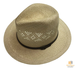 Natural Straw Panama Hat - Summer Fedora/Trilby