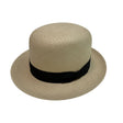 Mens Straw Bowler Hat - Made in USA (Fine Du-Pont Teflon Genuine Panama Hat)