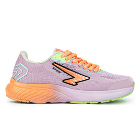 Sfida Brazen Girls Lace Up Runners - Purple/Neon (Kids Sneakers/Shoes) - PURPLE/NEON