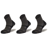 3x BRBL Atlas Mens Hiking/Trekking Crew Socks Pack - Grey/Black - Made in Italy (Outdoor Trail Socks)