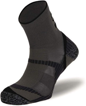 BRBL Atlas Socks Hiking Trekking Trail Run Outdoor Camping MADE IN ITALY Crew - Grey/Black - XL