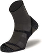 BRBL Atlas Socks Hiking Trekking Trail Run Outdoor Camping MADE IN ITALY Crew - Grey/Black - XL