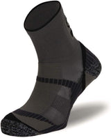 BRBL Atlas Mens Hiking/Trekking Crew Socks - Grey/Black - Made in Italy (Outdoor Trail Socks)