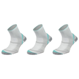 3x BRBL Atlas Mens Hiking/Trekking Crew Socks Pack - White/Aqua - Made in Italy (Outdoor Trail Socks)