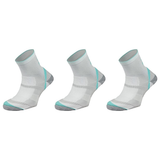 3x BRBL Atlas Mens Hiking/Trekking Crew Socks Pack - White/Aqua - Made in Italy (Outdoor Trail Socks)