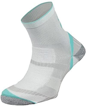 BRBL Atlas Socks Hiking Trekking Trail Run Outdoor Camping MADE IN ITALY Crew - White/Aqua - XL
