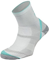 BRBL Atlas Mens Hiking/Trekking Crew Socks - White/Aqua - Made in Italy (Outdoor Trail Socks)