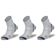 3x BRBL Atlas Mens Hiking/Trekking Crew Socks Pack - White/Blue - Made in Italy (Outdoor Trail Socks)