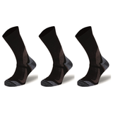 3x BRBL Kodiak Wool Ski Socks Pack - Brown - XL (Camping/Hiking Trail Run Socks)