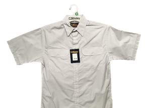 Bisley Mens Short Sleeve Casual Work Shirt - Check (Cotton Blend Business) - BS2484_VHIG (HIG)