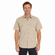 Bisley Mens Cotton Blend Short Sleeve Shirt - Beige - Small (Casual Business Top)