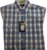 BISLEY SHORT SLEEVE SHIRT Everyday Casual Business Work Cotton Blend Check
