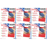 6x Brit Patch Trainer Armour Big Toe Shoe Hole Preventer Patches Bulk Pack - Black (Made in Britain)