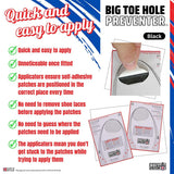 Brit Patch Trainer Armour Big Toe Shoe Hole Preventer Patches in Black (Made in Britain)