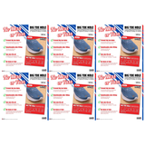 6x Brit Patch Trainer Armour Big Toe Shoe Hole Preventer Patches Bulk Pack - White (Made in Britain)