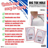 Brit Patch Trainer Armour Big Toe Shoe Hole Preventer Patches in White (Made in Britain)
