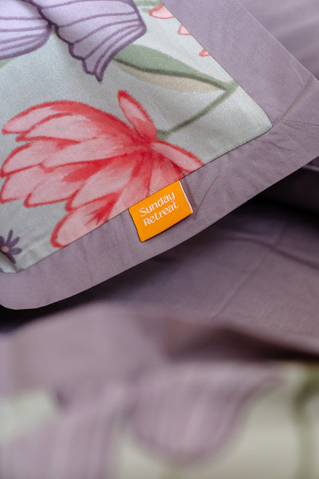 100% Cloud Cotton Duvet Quilt Cover Set w/ 2 Pillow Cases in Serena - King