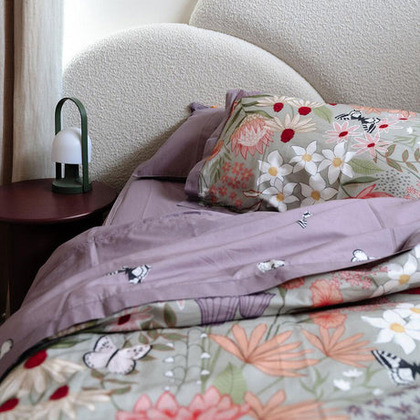 100% Cloud Cotton Duvet Quilt Cover Set w/ 2 Pillow Cases in Serena - Super King