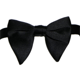 Formalaties Luxury Jumbo Butterfly Satin Bow Tie - Black (Oversized)