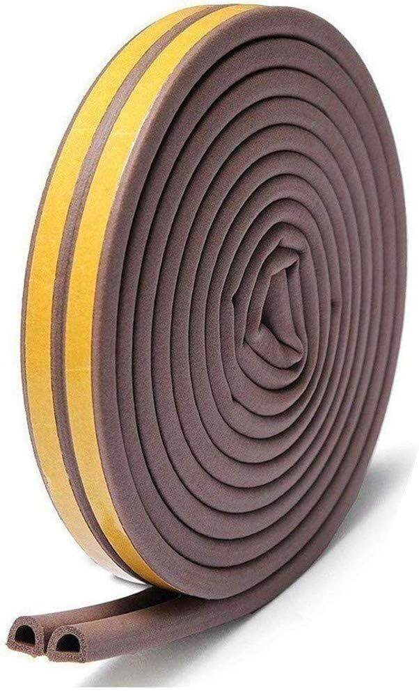 Door & Window Gap Sealing Kit - Twin Draft Stopper & 6m Self Adhesive Weather Strip
