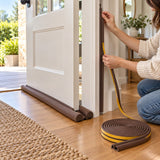 Door & Window Gap Sealing Kit - Twin Draft Stopper & 6m Self Adhesive Weather Strip