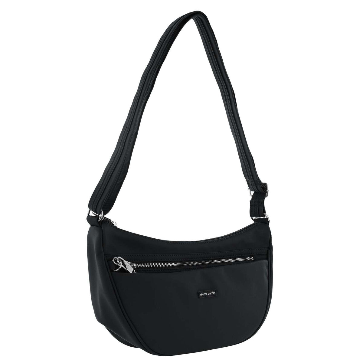 Pierre Cardin RFID Anti-Theft Travel Gift Set - Black Slash Proof Crossbody Bag + Navy Leather RFID Wallet