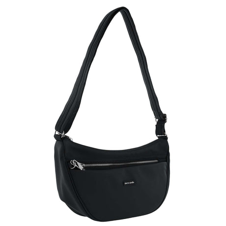 Pierre Cardin RFID Anti-Theft Travel Gift Set - Black Slash Proof Crossbody Bag + Navy Leather RFID Wallet