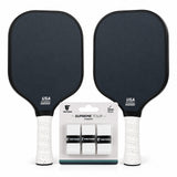 Pickleball Doubles Starter Kit - 2 Graphite Carbon Fibre Paddles & 3 Pack Tretorn Grips