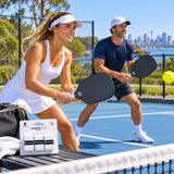 Pickleball Doubles Starter Kit - 2 Graphite Carbon Fibre Paddles & 3 Pack Tretorn Grips