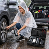 Car Boot Roadside Set - Jump Starter & Tyre Inflator + Boot Organiser + Rain Poncho