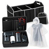 Car Boot Roadside Set - Jump Starter & Tyre Inflator + Boot Organiser + Rain Poncho