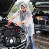 Car Boot Roadside Set - Jump Starter & Tyre Inflator + Boot Organiser + Rain Poncho
