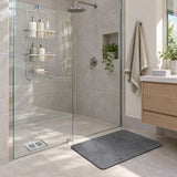 Shower Refresh Kit - Diatomite Stone Bath Mat, 3 Tier Shower Caddy & 10 Drain Hair Catchers