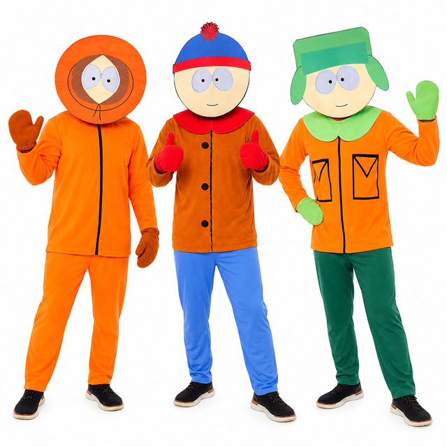 South Park Trio Costume Pack - Kenny, Stan & Kyle - Adult Size Small
