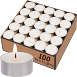 Tealight Candle Starter Pack - 100x 9 Hour Tealight Candles + Rechargeable Electric Pulse Lighter Set