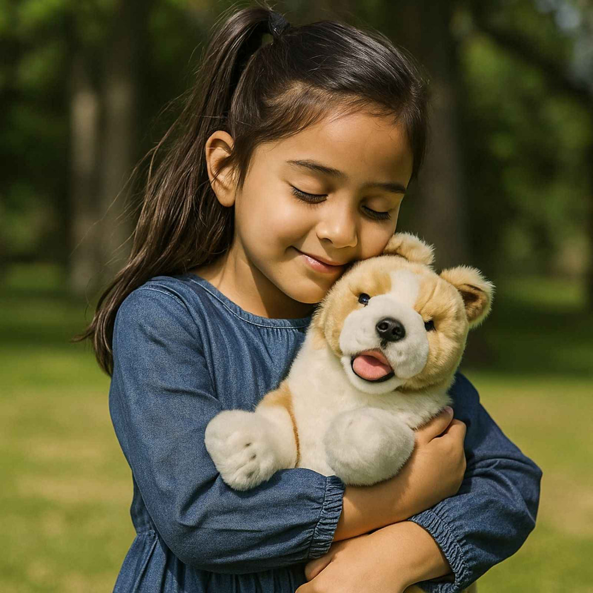 Bocchetta Bailey 23cm Sitting Border Collie Puppy Plush Toy - Tan (Realistic Stuffed Animal Dog Gift)