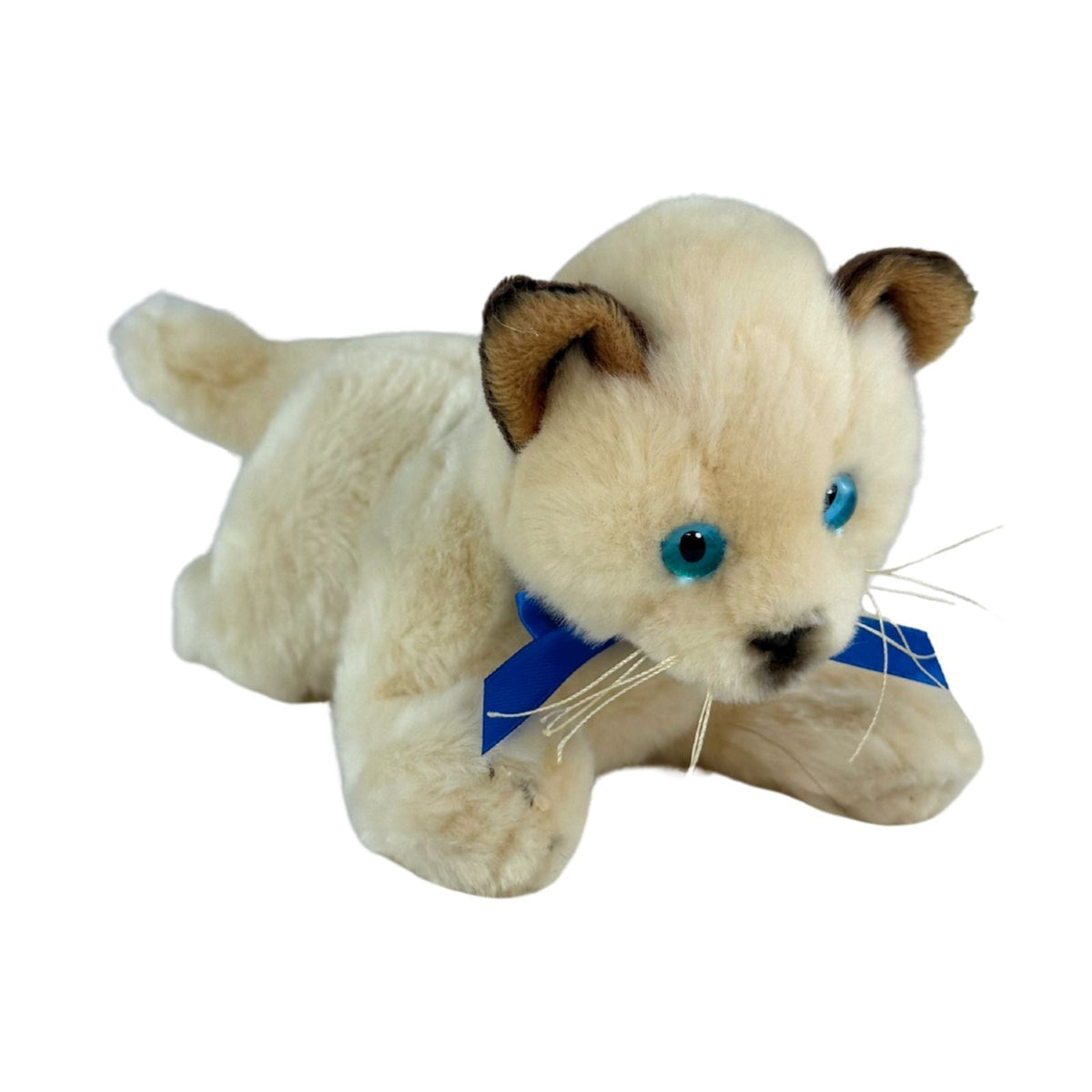 Bocchetta Bamboo 22cm Floppy Siamese Kitten Plush Toy (Realistic Stuffed Animal Cat Gift)