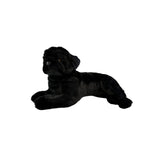 Bocchetta Bandit 44cm Lying Pug Plush Toy - Black (Realistic Stuffed Animal Dog Gift)