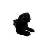 Bocchetta Bandit 44cm Lying Pug Plush Toy - Black (Realistic Stuffed Animal Dog Gift)
