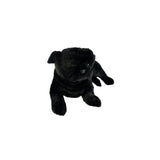 Bocchetta Bandit 44cm Lying Pug Plush Toy - Black (Realistic Stuffed Animal Dog Gift)