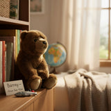 Bocchetta Barney 40cm Brown Bear Plush Toy (Realistic Stuffed Animal Wildlife Gift)