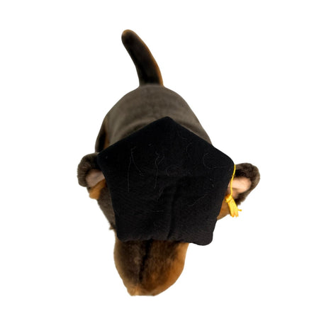Bocchetta Basil 28cm Graduation Kelpie Plush Toy - Red/Tan (Stuffed Animal Dog Grad Gift)