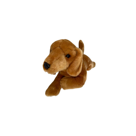 Bocchetta Bean 30cm Floppy Dachshund Puppy Plush Toy - Red (Realistic Stuffed Animal Dog Gift)