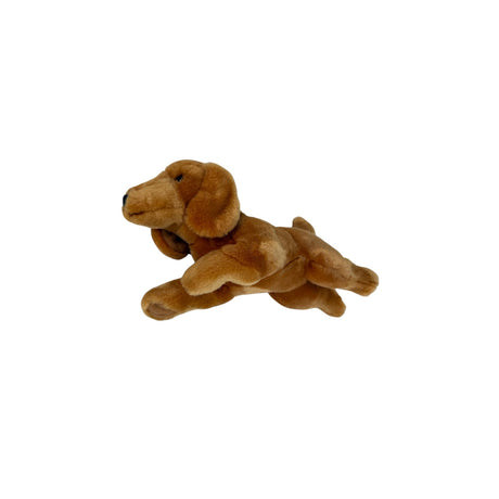 Bocchetta Bean 30cm Floppy Dachshund Puppy Plush Toy - Red (Realistic Stuffed Animal Dog Gift)